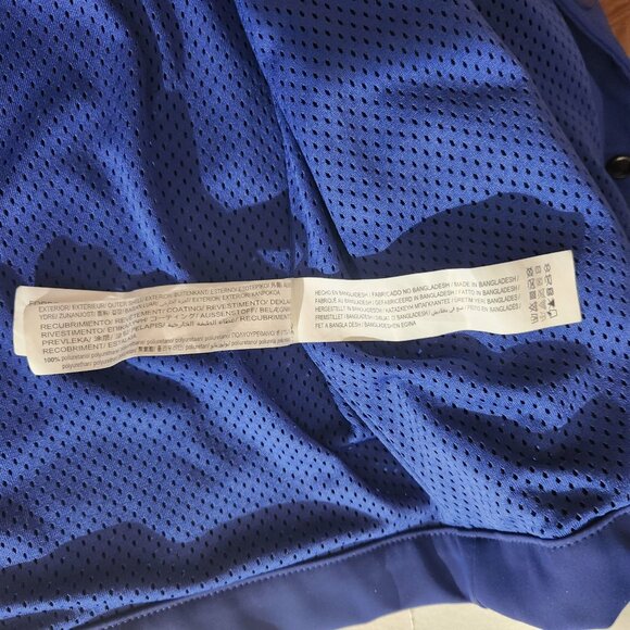 Zara Mens Blue Graphic Lightweight Jacket With Snap Buttons & Face Design - Picture 14 of 15